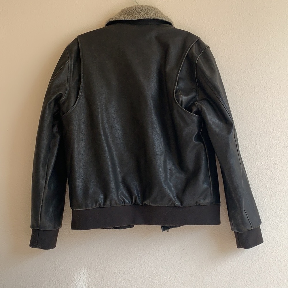 Men Structure Leather Jacket (S) - image 2